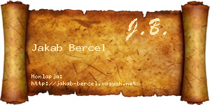 Jakab Bercel névjegykártya