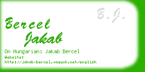 bercel jakab business card
